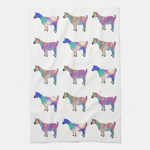 Linge De Cuisine Goats Funky Colourful Illustration Artsy Animals