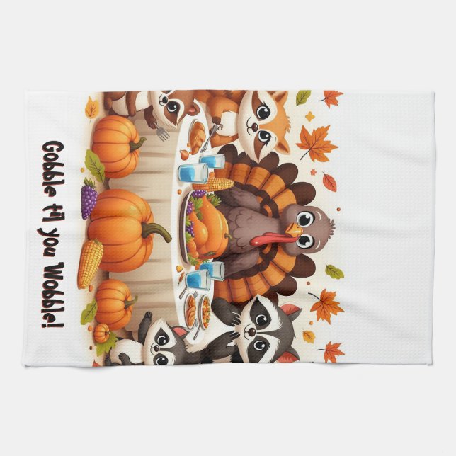 Linge De Cuisine Gobble jusqu'à ce que nous tourbillons (Horizontal)
