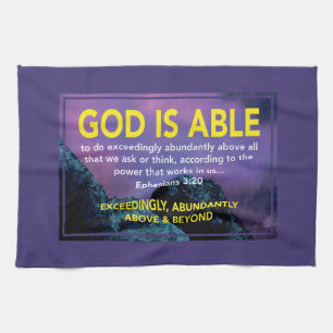 Linge De Cuisine GOD IS ABLE   Ephesians 3:20 Christian