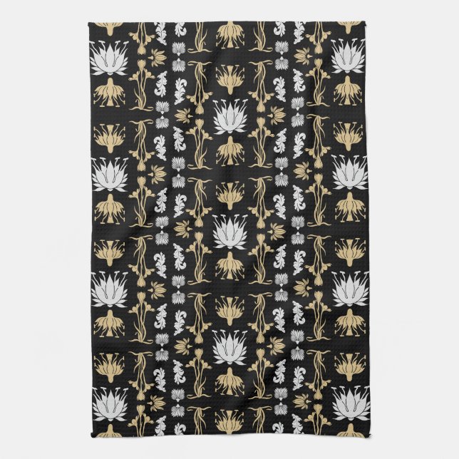 Linge De Cuisine Gold Retro Art Nouveau (Vertical)