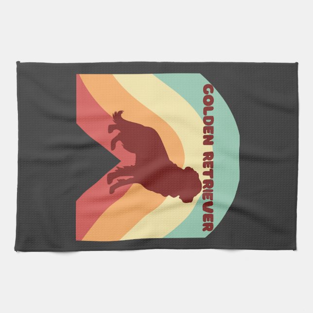 Linge De Cuisine Golden Retriever  (Horizontal)