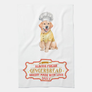 Linge De Cuisine Golden Retriever Chef Cuisine pain d'épices