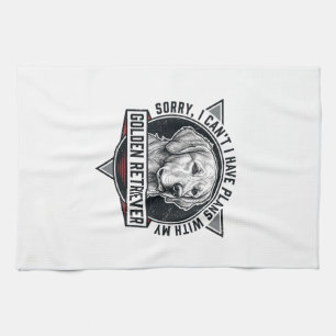 Linge De Cuisine Golden Retriever Désolé j'ai des projets Amoureux 