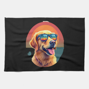 Linge De Cuisine Golden Retriever pour enfants garçons filles lunet