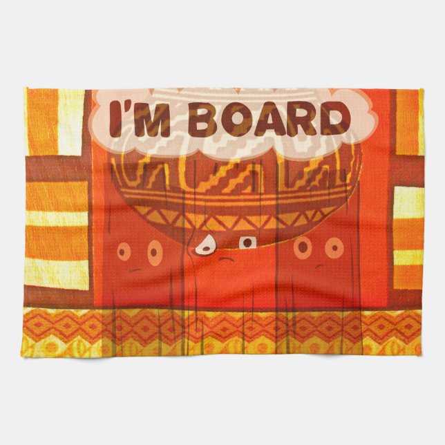Linge De Cuisine Golden Rouge Africain Couleurs traditionnelles Fun (Horizontal)