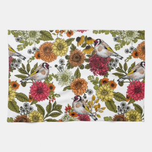 Linge De Cuisine Goldfinches dans le jardin