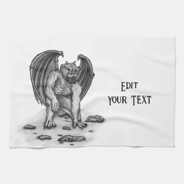 Linge De Cuisine Golem Gargoyle (Horizontal)