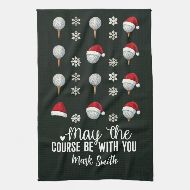 Linge De Cuisine Golf à thème de Noël pour golfeur  (Vertical)