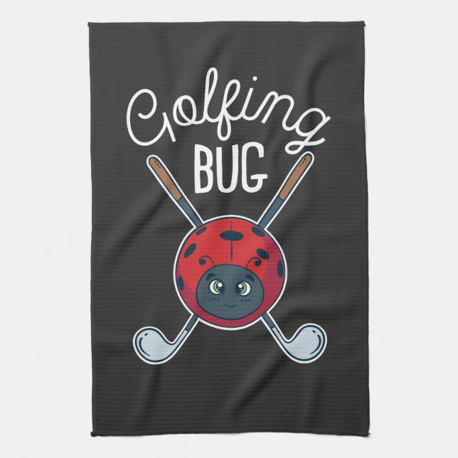Linge De Cuisine Golfing Bug Cute Sports Extérieurs Golf Gag Nouvea (Vertical)