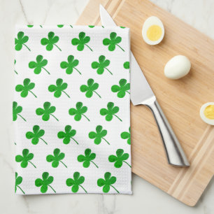 Linge De Cuisine Good Luck Green Lucky 4 Shamrocks Feuille Clover K