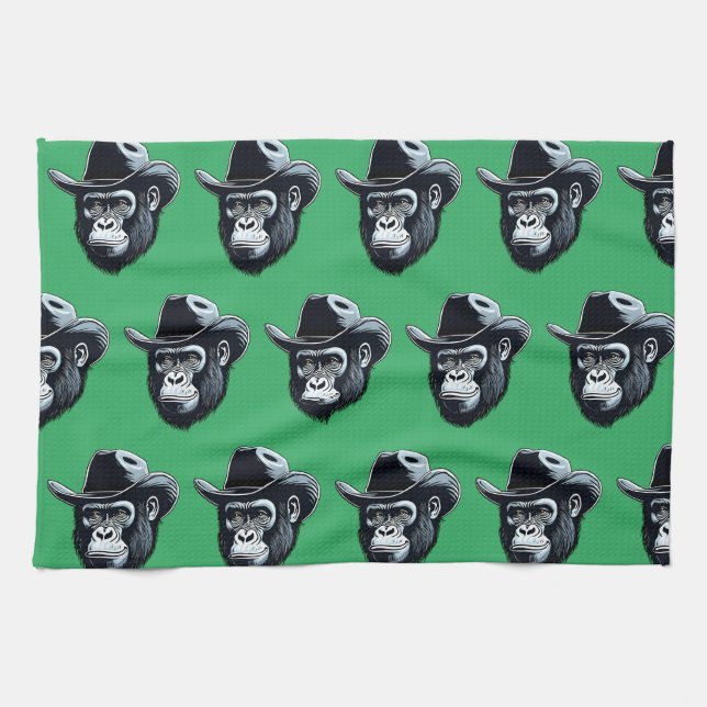 Linge De Cuisine Gorilla Cowboy (Horizontal)