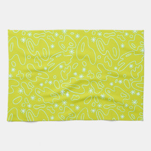Linge De Cuisine GOUTTES HEUREUSES ! - dans jaune, blanc lumineux,