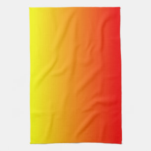 Linge De Cuisine Gradient rouge, orange et jaune watercolor