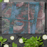Linge De Cuisine Graffiti peint Grunge | Taupe bleu rouille<br><div class="desc">#abstractart abstrait contemporain moderne foncé avec graffiti moody dans une combinaison spectaculaire et pointue des années 90 de tons de bijoux profonds sur un arrière - plan texturé. Cette aquarelle peinte à la main et un dégradé moyen mélangé ajoute une couleur pop parfaite pour tout style ou occasion personnel. Pour...</div>
