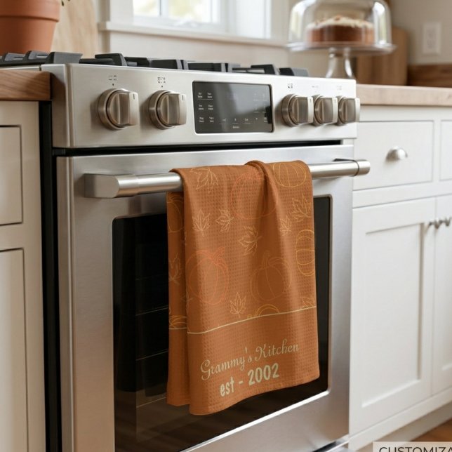 Linge De Cuisine Grammy’s Kitchen automne personnalisé  (Créateur téléchargé)