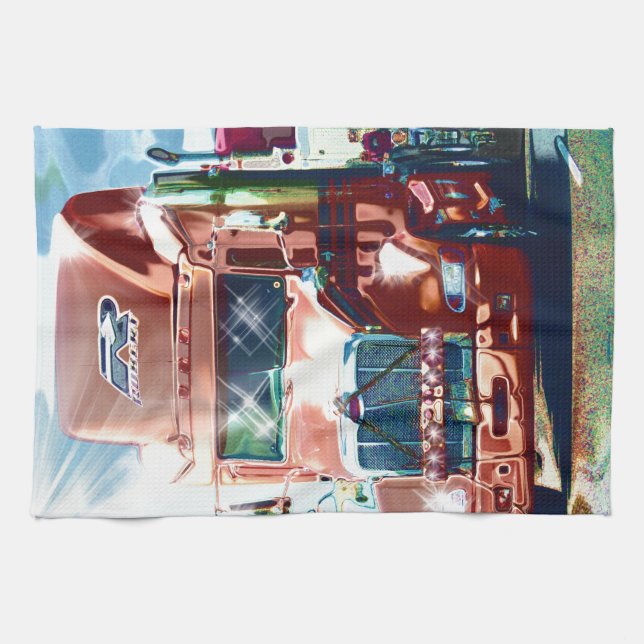 Linge De Cuisine Grand camion lourd rouge pour des camionneurs et (Horizontal)