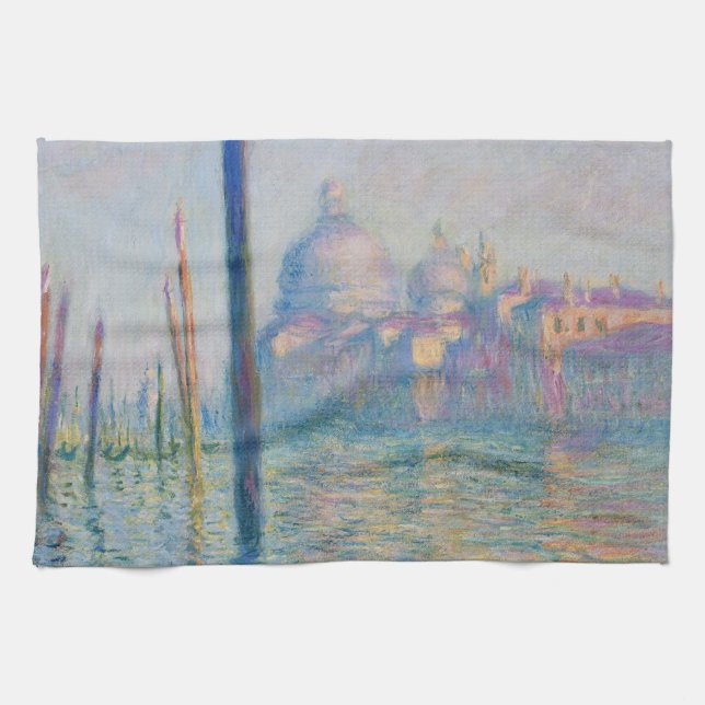 Linge De Cuisine Grand Canal Monet Venise Italie Peinture classique (Horizontal)