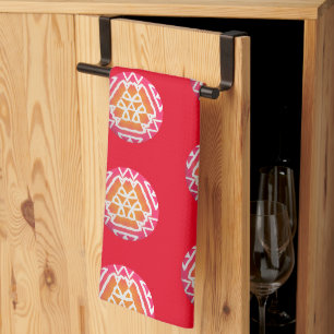 Linge De Cuisine Grand Médaillon rouge