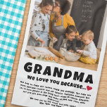 Linge De Cuisine Grand-mère Cadeau photo personnalisé des enfants<br><div class="desc">Compilez une liste de choses que vous aimez chez votre grand-mère,  ajoutez une photo préférée et vous avez un cadeau de fête des mères ou de Noël qu'elle chérira! Parfait pour les anniversaires et autres membres de la famille aussi! ♥</div>