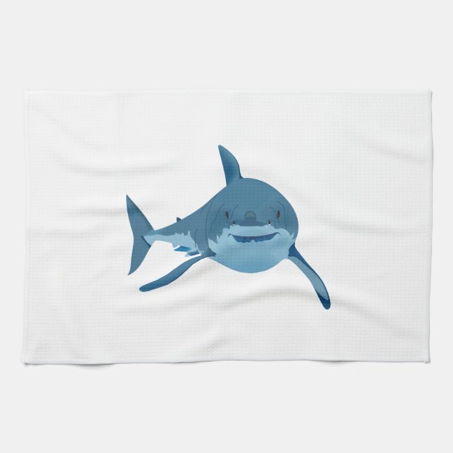 LINGE DE CUISINE GRAND REQUIN BLANC (Horizontal)