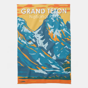 Linge De Cuisine Grand Teton National Park Wyoming Vintage