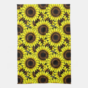 Linge De Cuisine Grand Tournesol Jaune Doré
