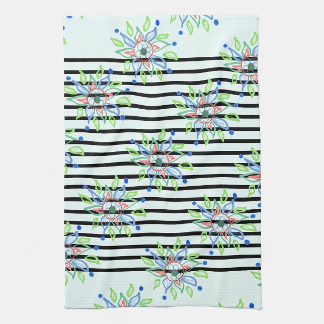 Linge De Cuisine Grandes Blancs Et Noires Avec Design Moderne (Vertical)
