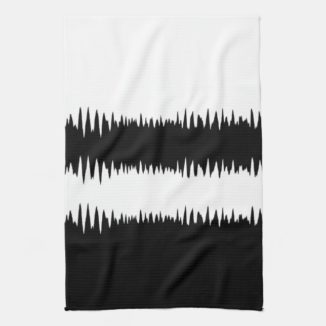 Linge De Cuisine Grandes cool en noir et blanc (Vertical)