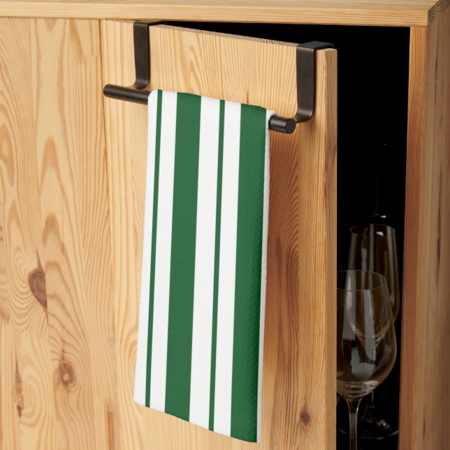 Linge De Cuisine Grandes Sucres de canne vertes et blanches (Pliage en tiers)