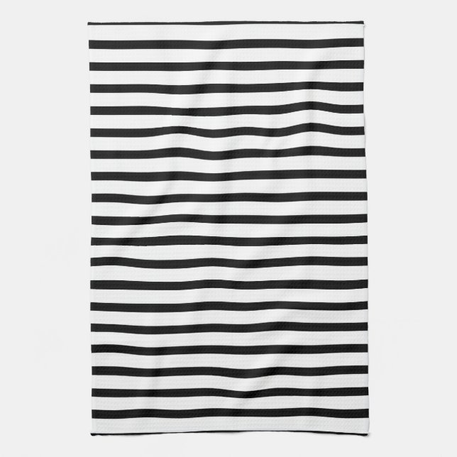 Linge De Cuisine Grandes taches noires et blanches (Vertical)