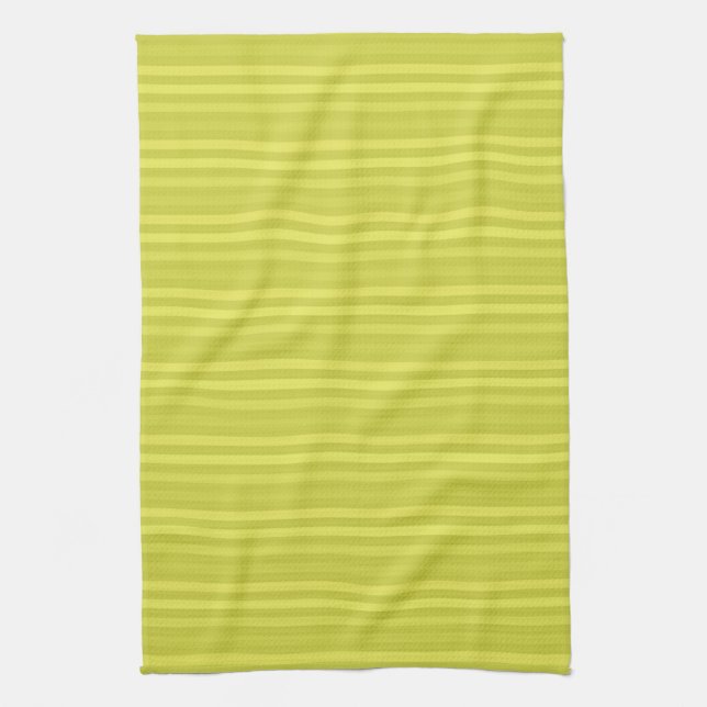 Linge De Cuisine Graphique à rayures horizontales jaune chartreuse (Vertical)