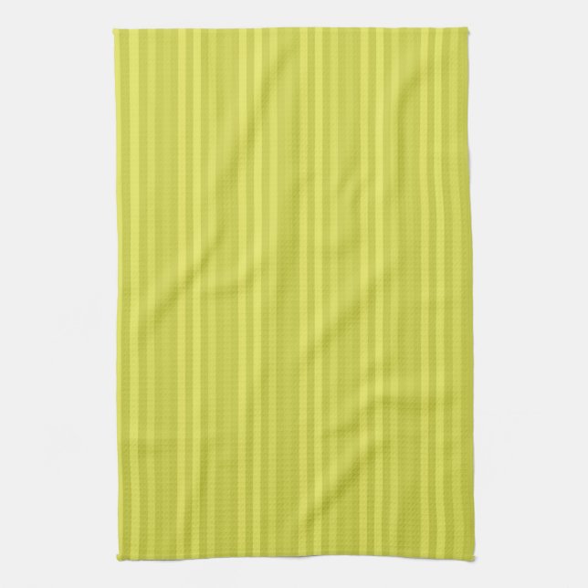 Linge De Cuisine Graphique à rayures verticales jaune chartreuse (Vertical)