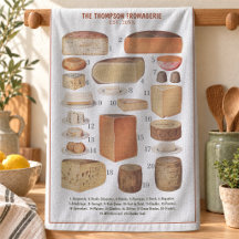 Graphique de Fromage Rustique Vintage Nom de Famil