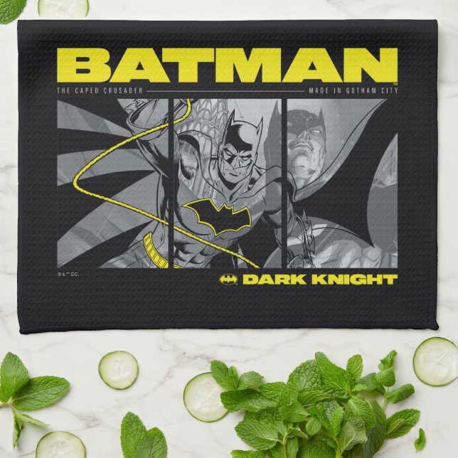 Linge De Cuisine Graphique Tri-Panel de la BD Batman (Plié)