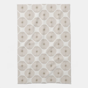 Linge De Cuisine Gras Minimaliste Poppy Texturé Floral Crème