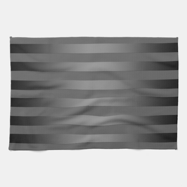Linge De Cuisine Gray, striped, gradient, gray stripes, simple (Horizontal)