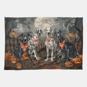 Linge De Cuisine Great Dane Halloween Éffrayant
