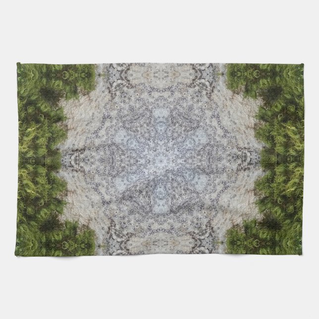 Linge De Cuisine Green Moss & Earth Nature Art (Horizontal)