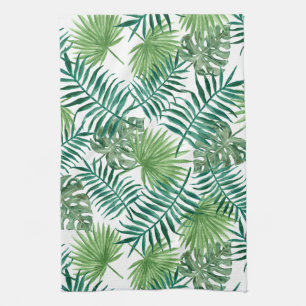 Linge De Cuisine Green Tropical Summer Exotic Botanic Palm Feuille