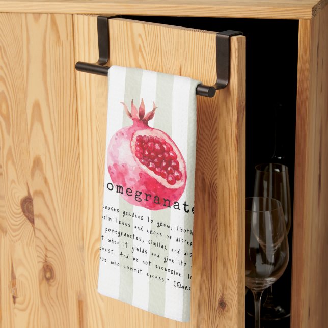 Linge De Cuisine Grenade - Verset du Coran (Pliage en tiers)