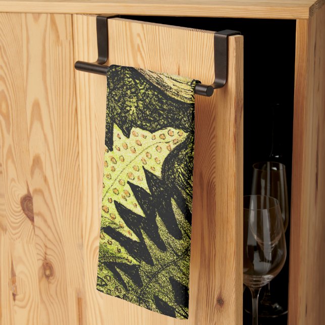 Linge De Cuisine Grenouille Art Nouveau hollandaise dans l'arbre (Pliage en tiers)