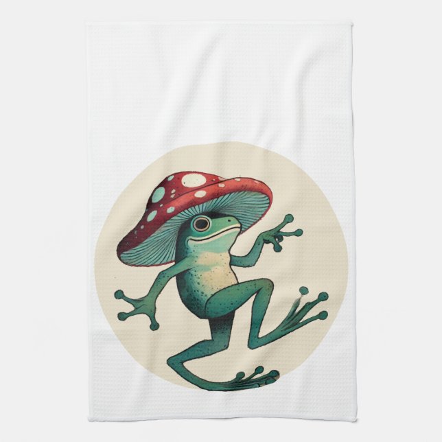 Linge De Cuisine Grenouille des champignons (Vertical)