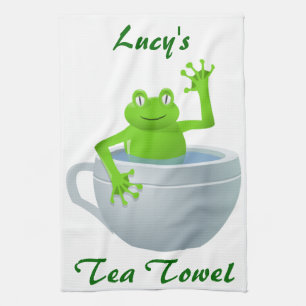Linge De Cuisine Grenouille inattendue drôle dans ma tasse de thé