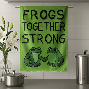 Linge De Cuisine Grenouilles Ensemble Fortes Manifestation de Greno
