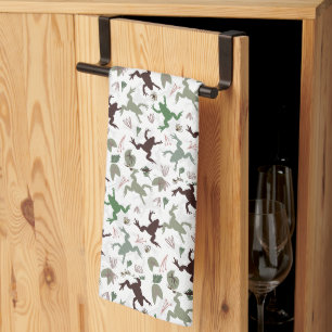 Linge De Cuisine Grenouilles mignonnes motif floral de la nature