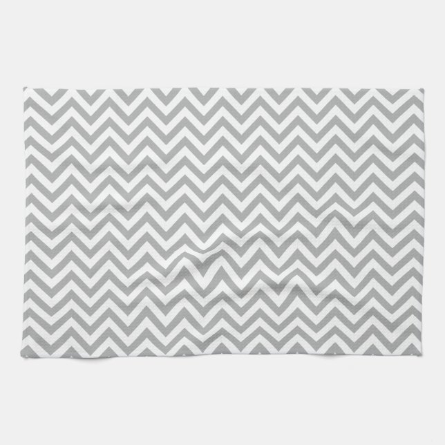 Linge De Cuisine Grey Chevron (Horizontal)