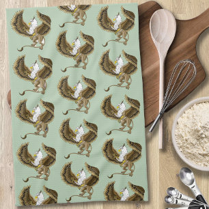 Linge De Cuisine Griffon Mythique Fantastique Brun Majestueux