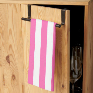 Linge De Cuisine Grilles roses et blanches chaudes