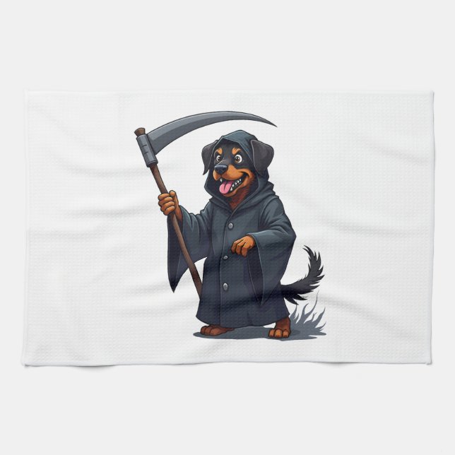 Linge De Cuisine Grimper Reaper Rottweiler Chien (Horizontal)