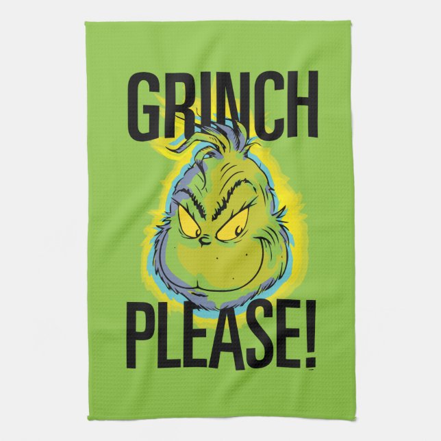 Linge De Cuisine Grincheux Snarky | S'il vous plaît citer Grinch dr (Vertical)